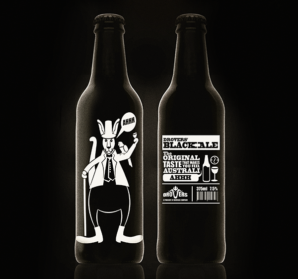 Drover package beer  Black ale kangaroo