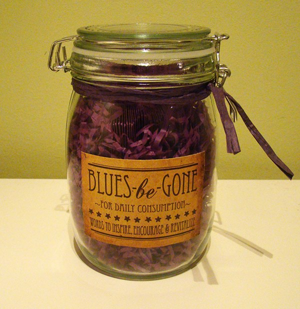 Quotes inspiration sayings print cards blues mason jar purple gift