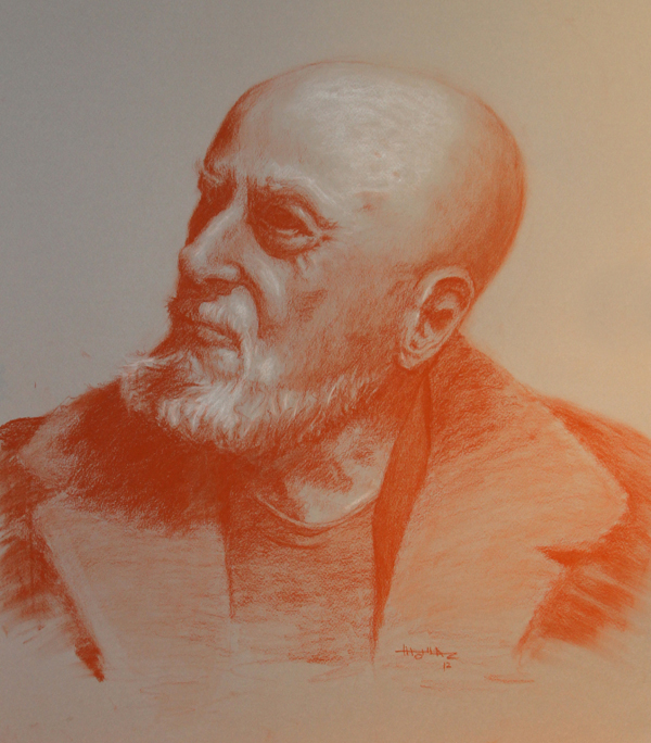 Red Charcoal charcoal portrait