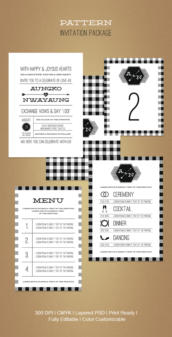 badge clear creative fancy Invitation line menu package pattern save The Date shape table number typo