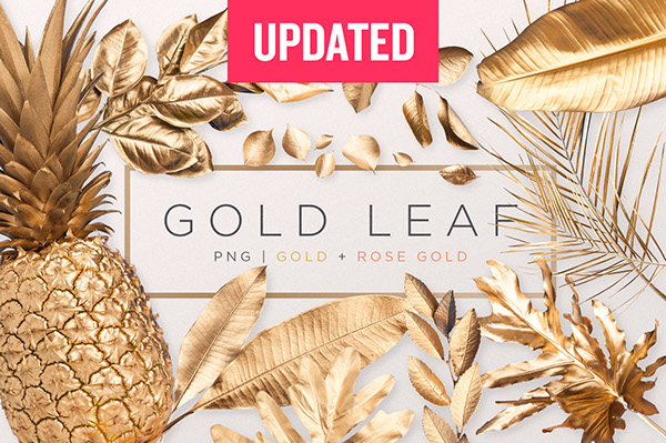 Gold Painted Leaves Collection
