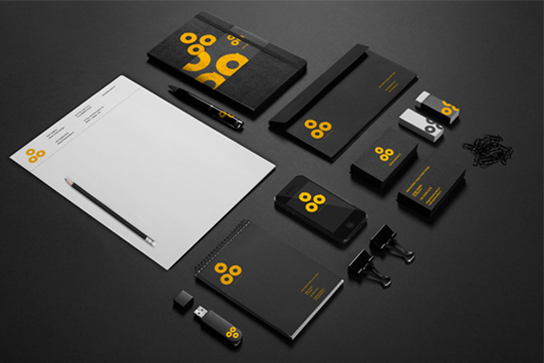 diego ornato personal branding  logo dod graphic design yellow creative black diego ornato envelopes business card brand