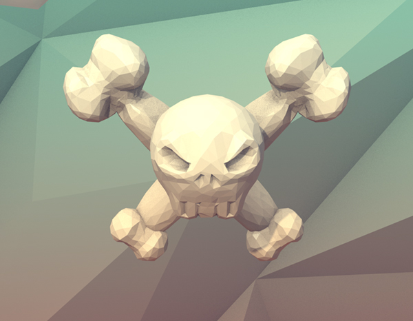 3D Low Poly lowpoly arts design colors skull hell heaven purgatory