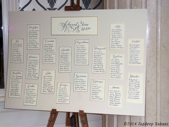 wedding calligraphy Calligraphy for weddings wedding menu Seating Table Plan table seating plan table names menu