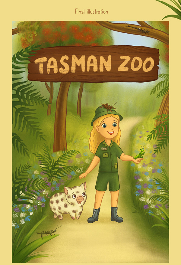 Cover illustration for children's book