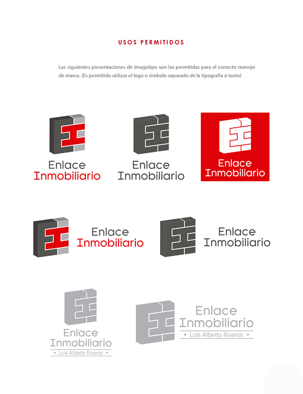Work  brand design graphic company logo imagotipo sell adobe Behance GUTURO enlace inmobiliario publicidad marca
