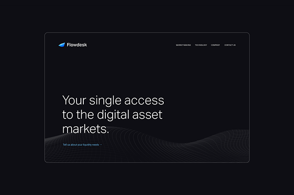 Flowdesk - rebranding of a crypto market maker