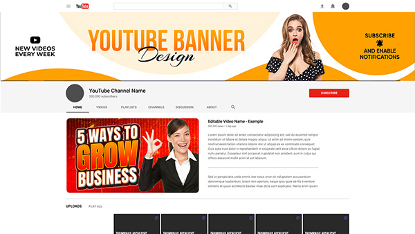 Youtube Channel Art, Cover, or Banner design