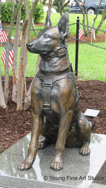 SOF K9 Airborne Special Operations military dogs Lena Toritch custom military dog bronze dog k9 memorial dog bronze statue Service Dogs search and rescue dog statue Belgian Malinois how to order