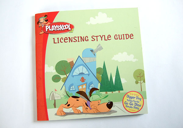 Adobe Portfolio Playskool licensing licensing style guide Patterns digger dog book design vintage