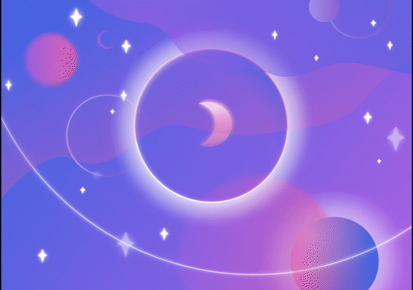 ILLUSTRATION  Illustrator photoshop interactive space illustration galaxy illustration moon animation  SKY movement
