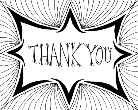 hand-drawn 100 thank you cards 100 hand-drawn thank you cards pen pattern