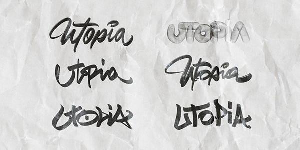 UTOPIA | Lettering logo design