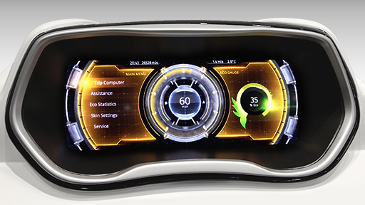 automotive   cluster UI ux Kanzi motiondesign interactive car gauges 3D