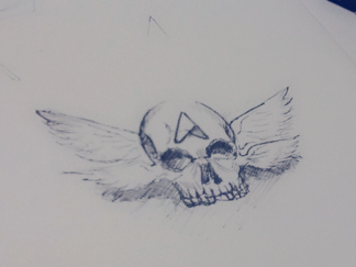 skull tattoo sketch