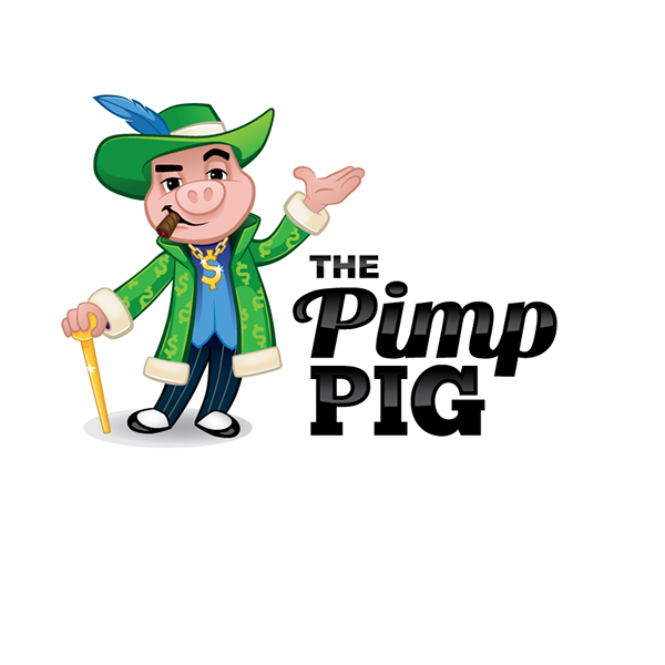 logo Character pig pimp money Government political