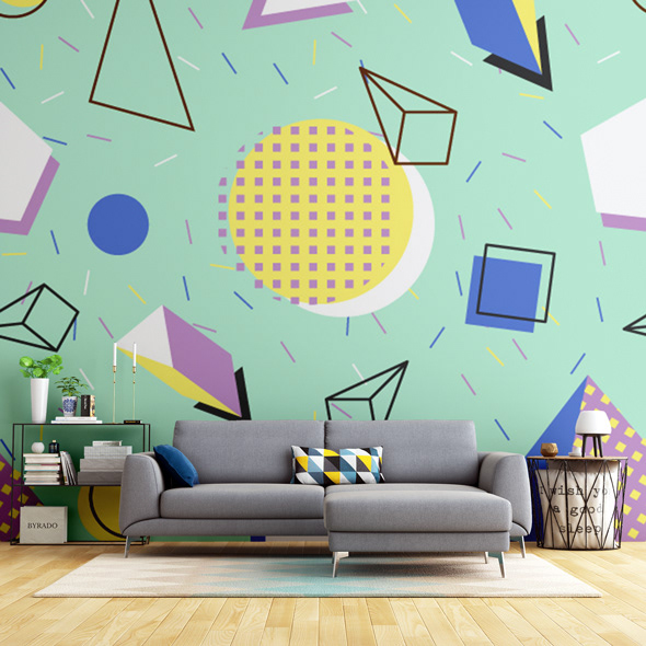 graphicriver pastel memphis style geometric abstract vector seamless pattern wallpaper 80s shapes