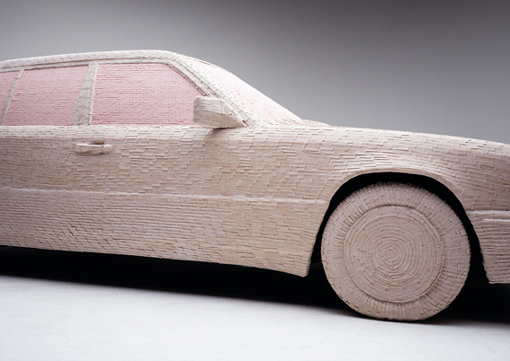 car chewing gum conceptual fine art