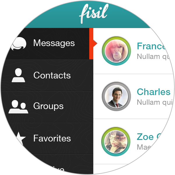 ios  android mobile  UI ux app app design GUI FIsil message Chat colorfull