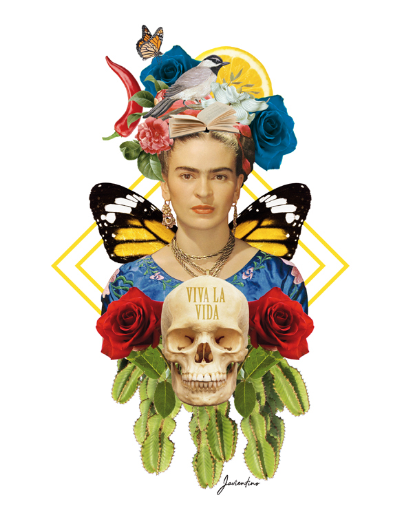 collage digitalcollage fridakahlo frida Flowers birds skull Roses mexico butterfly