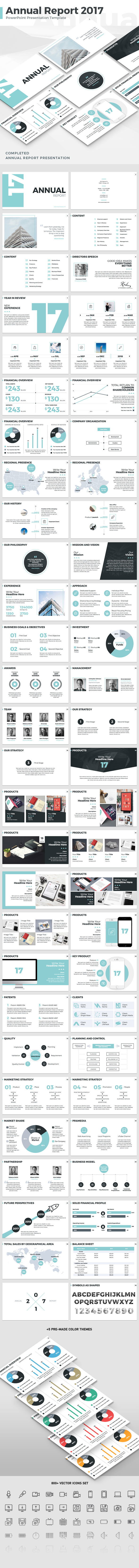 annual report investor pitch deck Proposal presentation Powerpoint Keynote graphicriver commercial