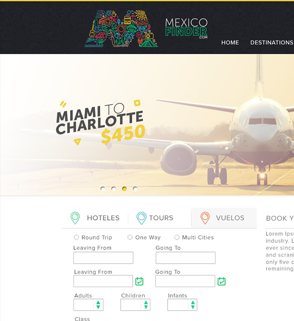 mexico finder brand logo identity tourism Travel tour colors