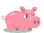 Retro game video game quantity coin 8-bit pig piggy bank jump