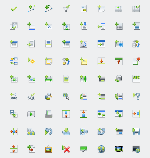 pixel icons Toolbar Icons user interface StarOffice StarSuite Sun Microsystems