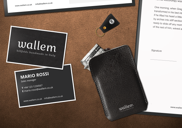 WALLET leather brand identity web site logo Web Mockup HTML