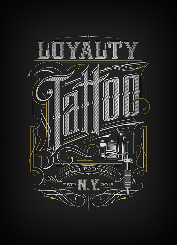 tattoo loyalty typedesign tattoo machine tattoodesign   usa west babylon New York nyc tomasz biernat inspiration design typo typography  