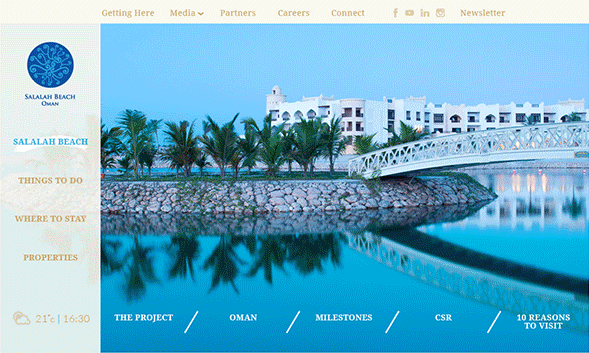 Adobe Portfolio Website Responsive Design tourism salalah beach Oman