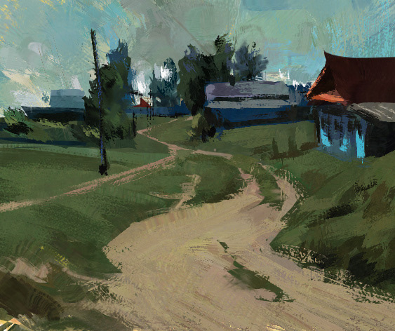 CGart daily Digital Art  Drawing  Landscape painting   sketch study