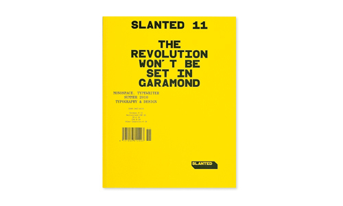 slanted magma graphics type Typelables foundries fonts typewriter monospace magazine