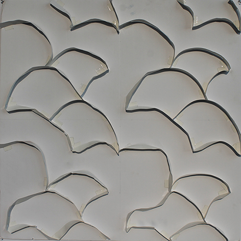 gouache surface design doug pattern paper construction 3D repeat sophomore Textiles