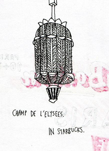 Paris devon jewellery box Seaside buildings ephemera sketches sketchbook