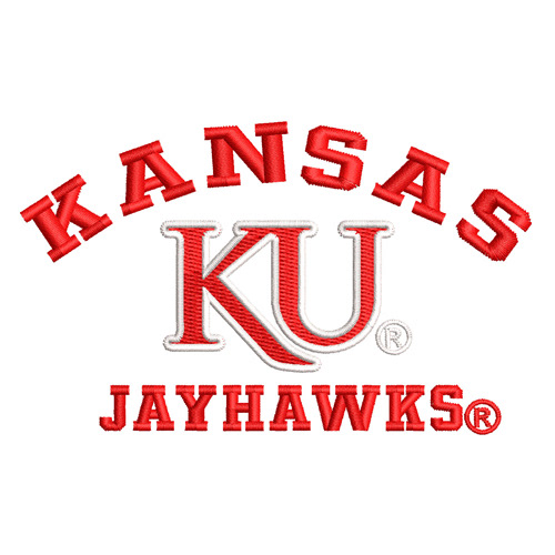 Kansas Jayhawks Embroidery logo.