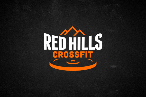Crossfit red hills grunge business card logo