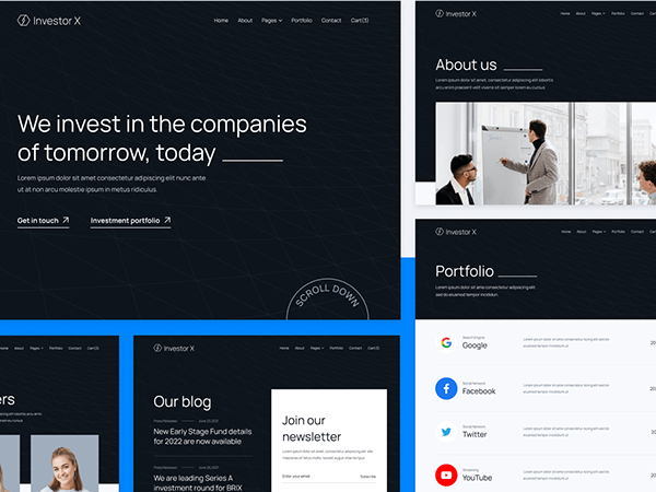 Investor X - Investment Firm Webflow Template