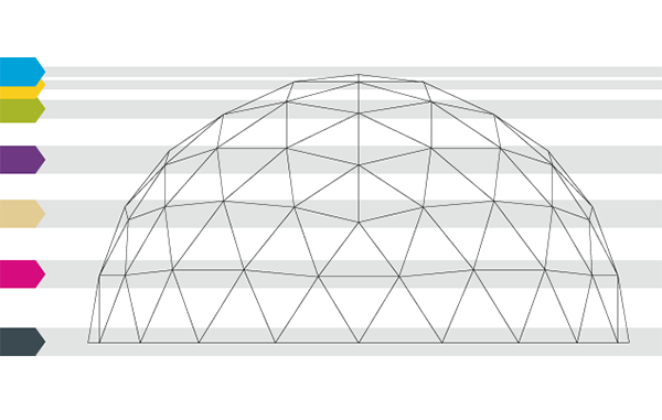 dome geo dome geodesical dome manual infographics scheme Layout informatio architecture prototype