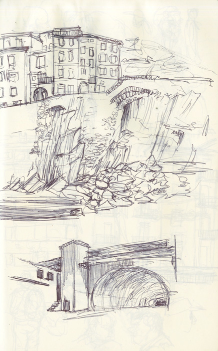 sketching Rome sketchbook