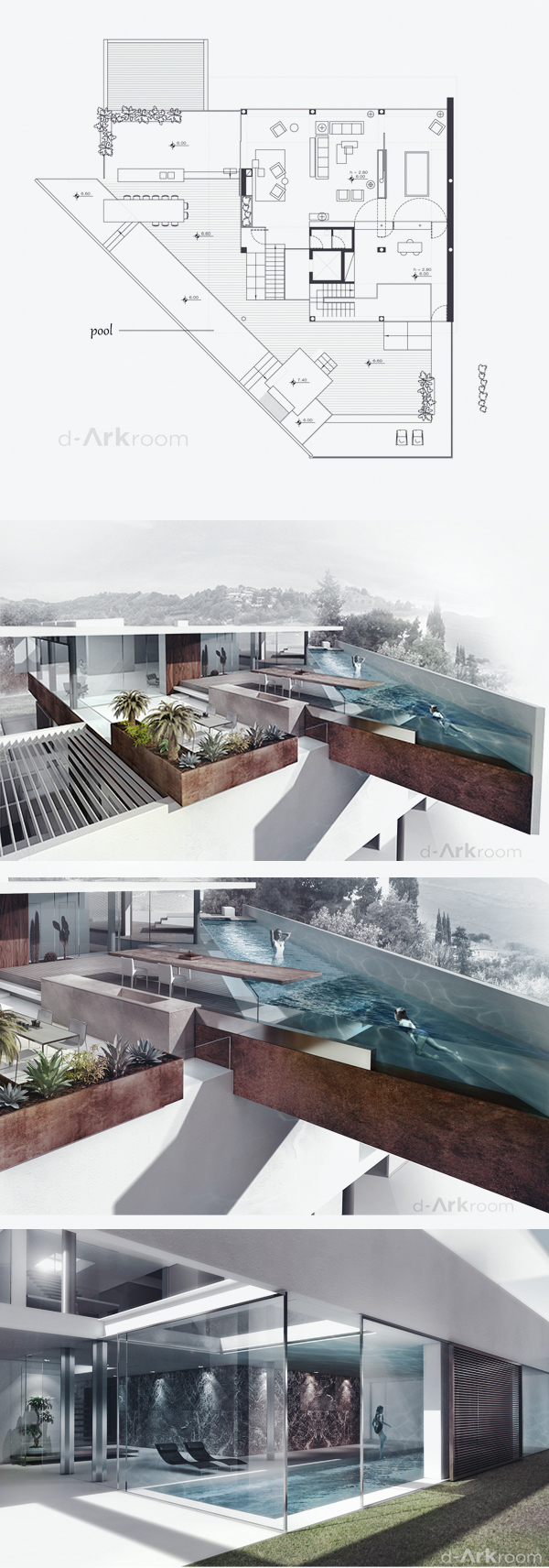 buildings exterior Landscape rendering 3D projects visualization
