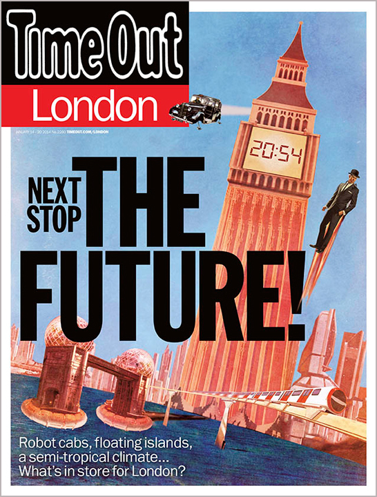 magazine Magazine Cover Cover Art vintage Retro Retro Futurism London Time Out magazine Time Out London futuristic