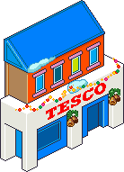 tesco Advertising  Pixel art Isometric Christmas ILLUSTRATION  8bit Supermarket game Racing