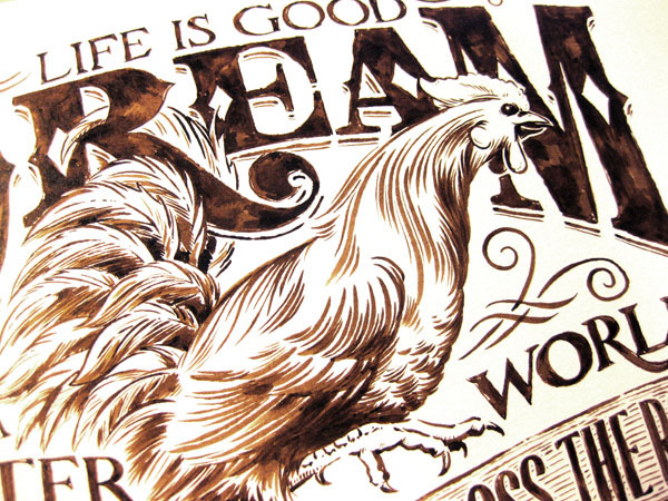 t-shirt tees lig life is good ben kwok bioworkz hand drawn