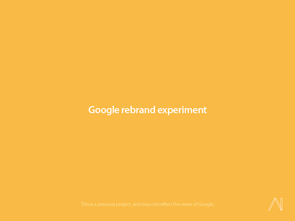 google Rebrand redesign experiment purpose personal project brand identity