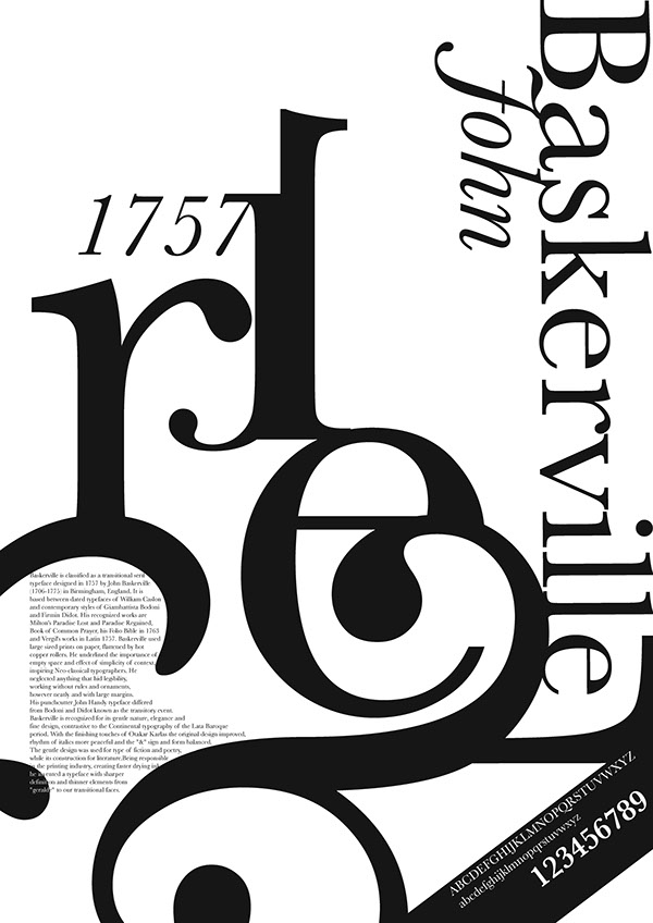type poster font Baskerville composition typography   Layout intricacy  