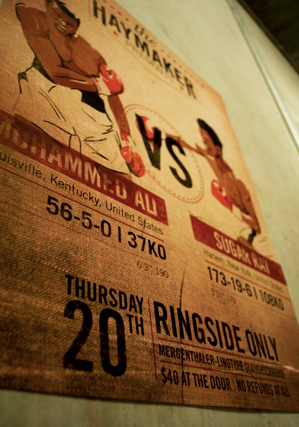 muhammad ali Sugar Ray Robinson Trade Gothic Boxing Poster Logotype