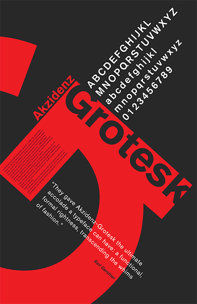 akzidenz grotesk type Typeface font AkzidenzGrotesk poster print