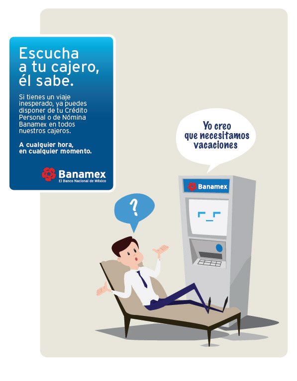 Citibanamex ATM crédito Personal print copywriting  redacción Advertising 