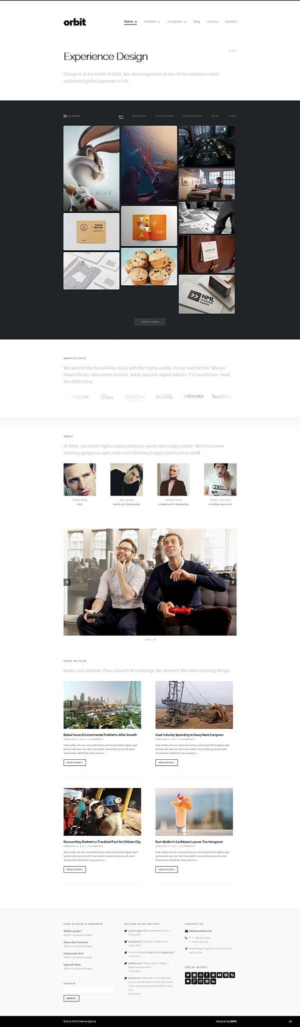 Website Webdesign clean portfolio agency creative minimal reponsive